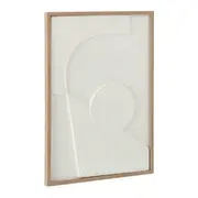 QUADRO I 50 CM X 70 CM TEXTURE DIMENSIONS - MADEIRA/BRANCO - Foto 2