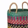 CESTO 35 CM X 24 CM X 24 CM BOLGATANGA - NOZ MOSCADA/MULTICOR - Foto 6