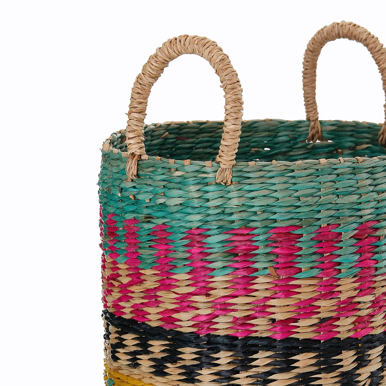 CESTO 35 CM X 24 CM X 24 CM BOLGATANGA - NOZ MOSCADA/MULTICOR - Foto 6