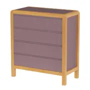 CÔMODA 4 GAVETAS 90 CM X 45 CM KANT - RUBY MOCHA/AMÊNDOA - Foto 13