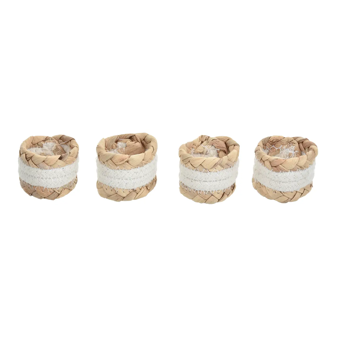 ARGOLA PARA GUARDANAPO CONJUNTO COM 4 PEÇAS TRIANA - FIBRA NATURAL/NATURAL - Foto 1