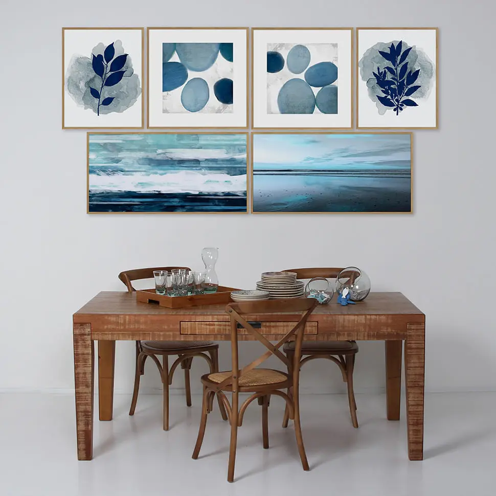 INTENSE BLUE II QUADRO 51 CM X 41 CM - AZUL/NOZES - Foto 2