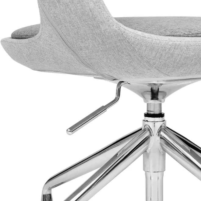 CADEIRA HOME OFFICE JETS - ALUMÍNIO/CINZA CLARO - Foto 7