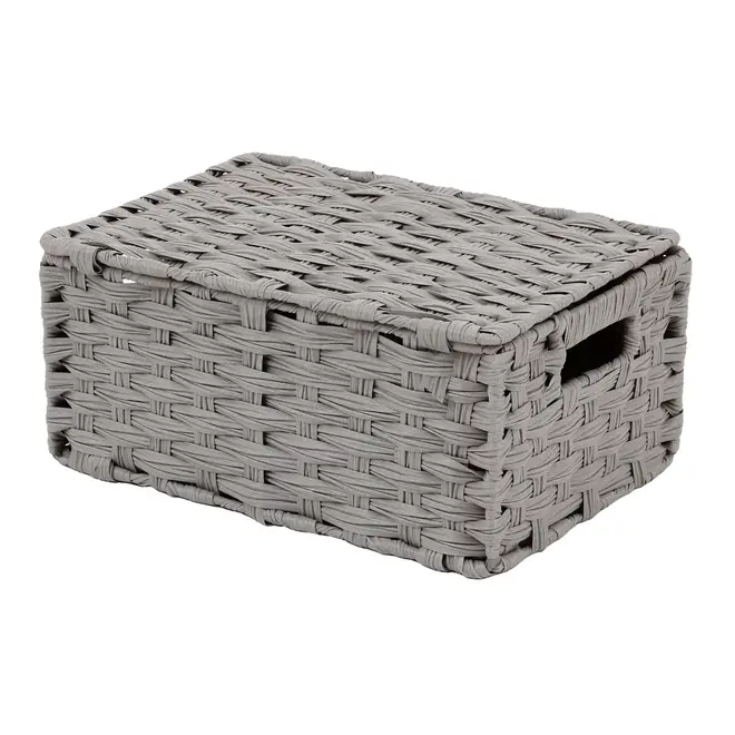 CESTO DOBRÁVEL 34 CM X 24 CM X 15 CM NID - CINZA PROVENCE - Foto 2