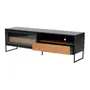 RACK 2 PORTAS DE CORRER/2 GAVETAS 1,80 M X 45 CM STREET - KONKRET/INCOLOR - Foto 8