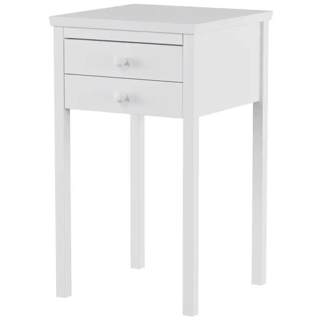 MESA DE CABECEIRA 2 GAVETAS MODEL - BRANCO - Foto 2