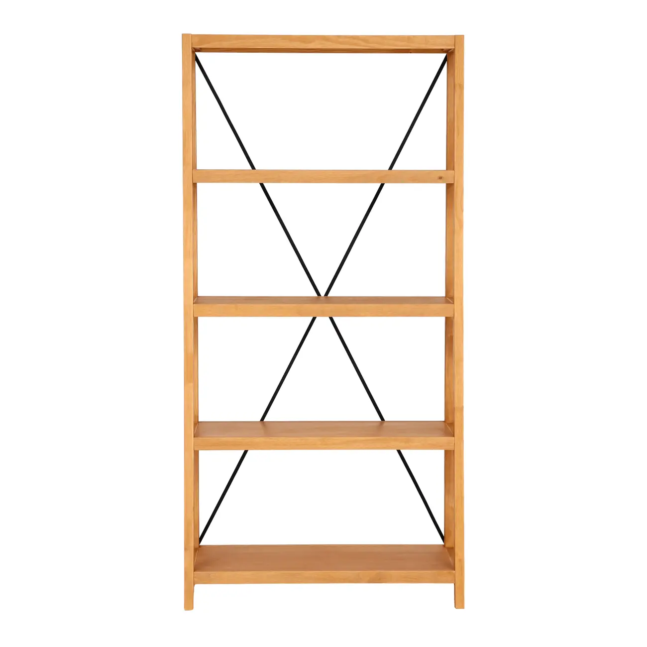 ESTANTE 98 CM X 2 M BEAM - AMÊNDOA/PRETO - Foto 1