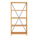 AMÊNDOA/PRETO - ESTANTE 98 CM X 2 M BEAM