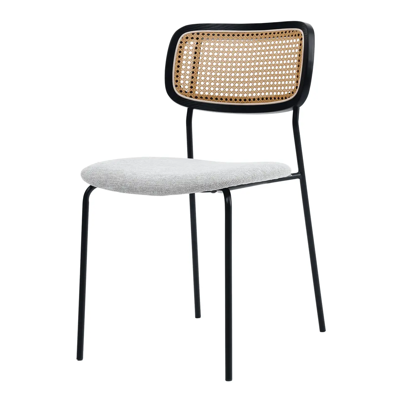 CADEIRA DE JANTAR MCM ORIENT - PRETO/NATURAL - Foto 1