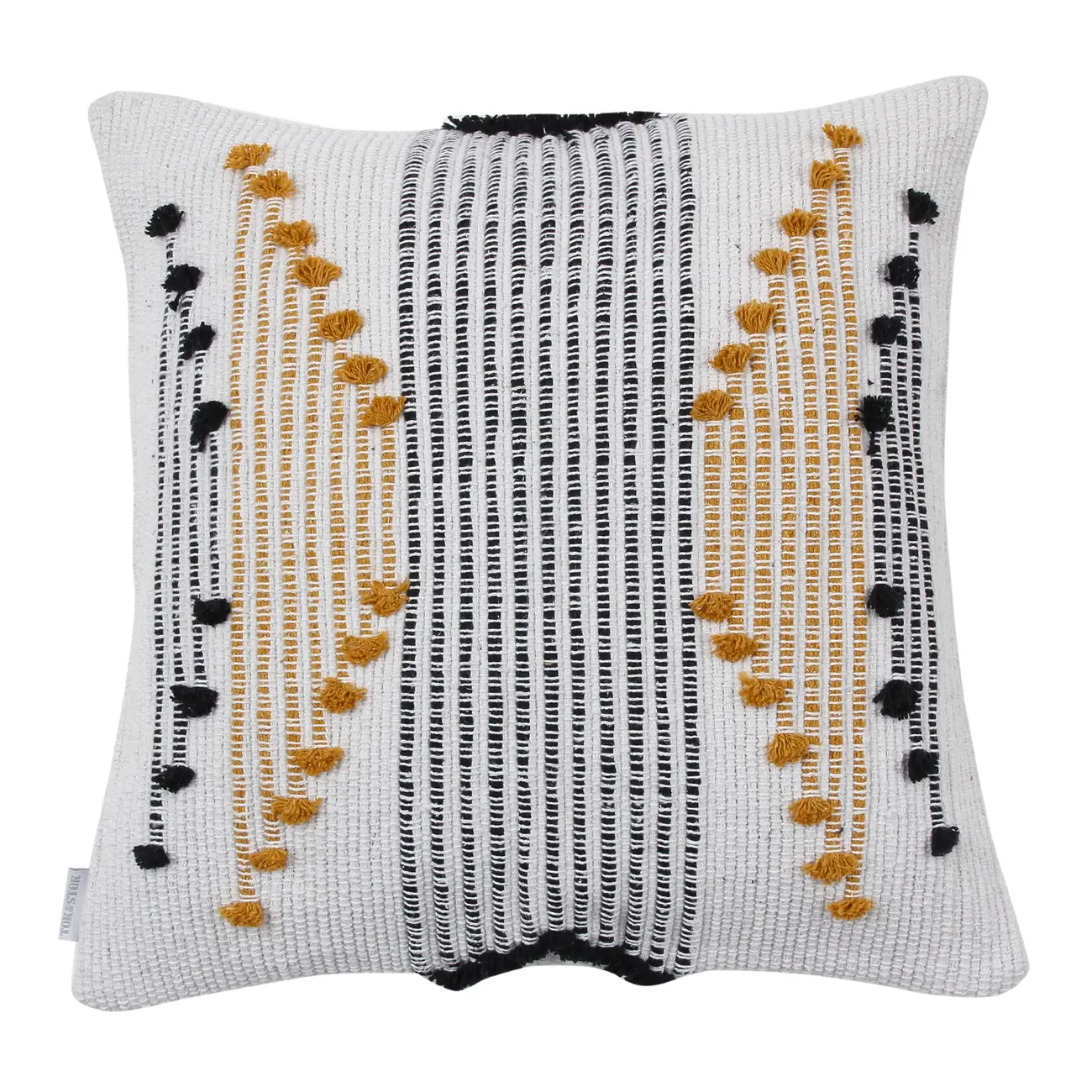 CAPA PARA ALMOFADA 45 CM X 45 CM BAMBARA - NATURAL/ZAFFRON - Foto 1