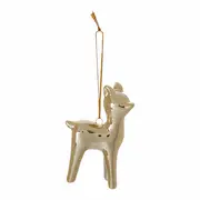 PINGENTE RENA 9 CM FINE FESTIVITY - OURO - Foto 1