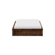 CAMA DE CASAL COM 2 GAVETAS 1,38 M CRATES - ENCERADO CASTANHO - Foto 2