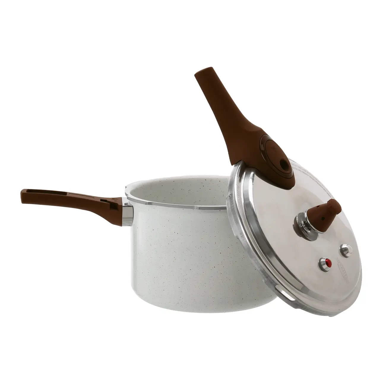PANELA DE PRESSÃO INDUÇÃO 4,2 L CERAMIC LIFE SMART PLUS - CREAM/MARROM - Foto 5