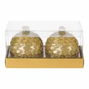 KIT VELAS CIRCULOS C/2 7 CM FINE FESTIVITY - OURO - Foto 1