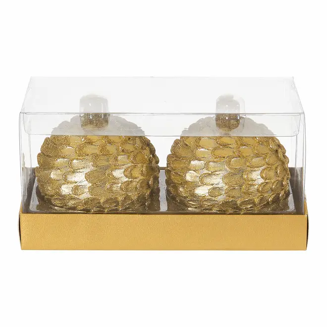 KIT VELAS CIRCULOS C/2 7 CM FINE FESTIVITY - OURO - Foto 1