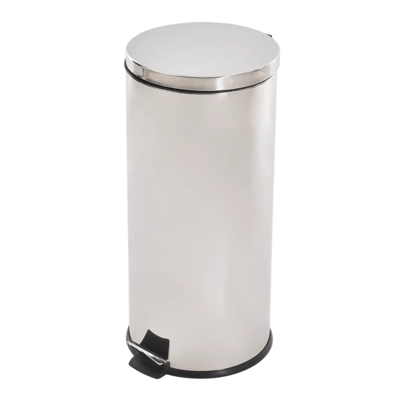 LIXEIRA COM PEDAL 30 L MALDEN - INOX/PRETO - Foto 3