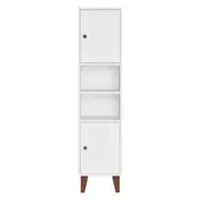 ARMÁRIO DE BANHEIRO 2 PORTAS/2 PRATELEIRAS LIVA - BRANCO/NOZES - Foto 1
