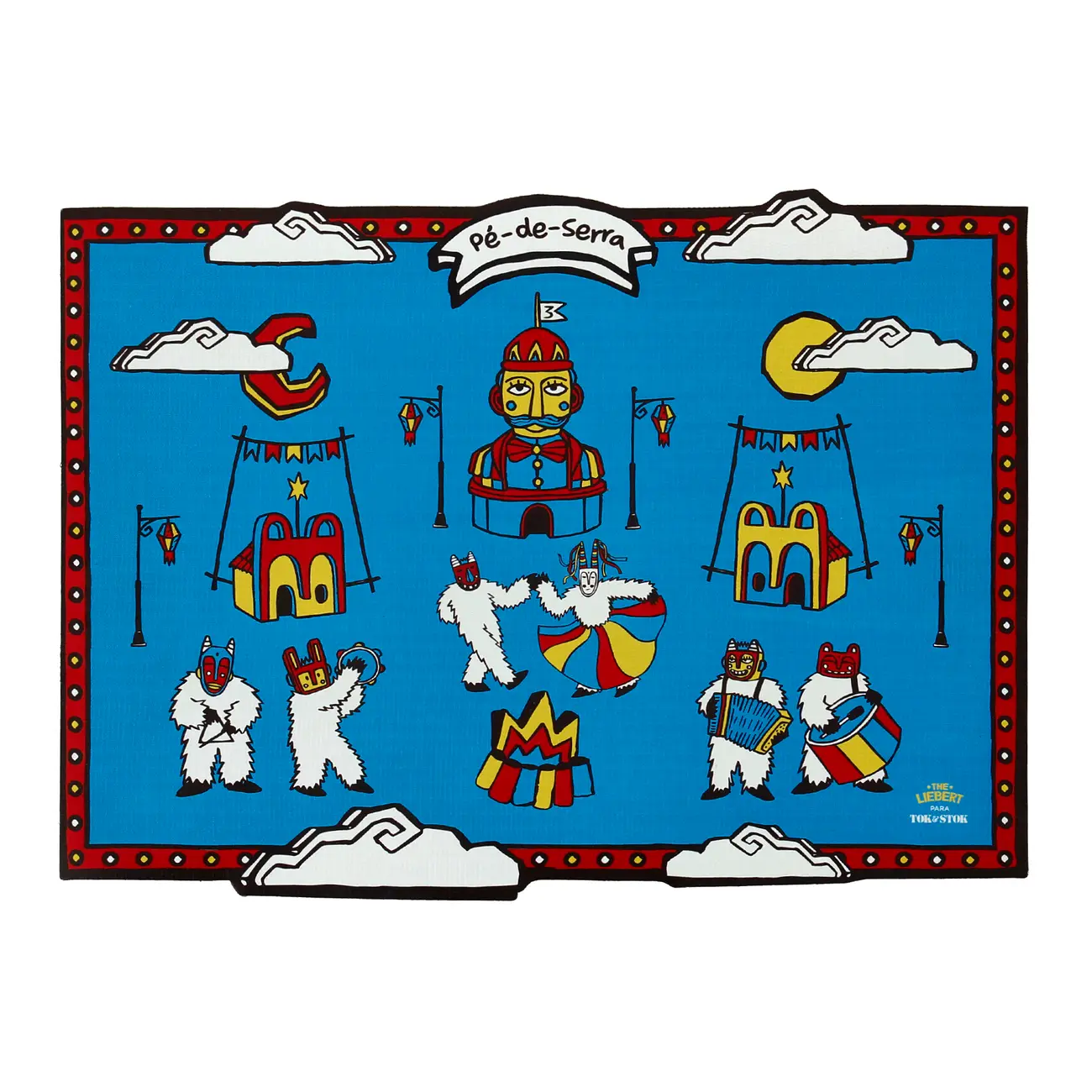 LUGAR AMERICANO 41 CM X 30 CM PÉ-DE-SERRA - AZUL HISTÓRICO/MULTICOR - Foto 1