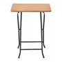 MESA PARA ÁREA EXTERNA DOBRÁVEL 60 CM X 60 CM VENETO - PRETO/EUCALIPTO - Foto 1