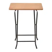 MESA PARA ÁREA EXTERNA DOBRÁVEL 60 CM X 60 CM VENETO - PRETO/EUCALIPTO - Foto 1