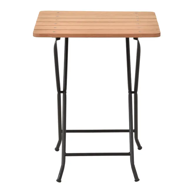MESA PARA ÁREA EXTERNA DOBRÁVEL 60 CM X 60 CM VENETO - PRETO/EUCALIPTO - Foto 1
