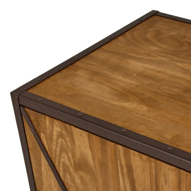BUFFET 2 PORTAS 1,05 M X 42 CM STEAM TRUNK - ENCERADO CASTANHO/CASTANHO - Foto 11
