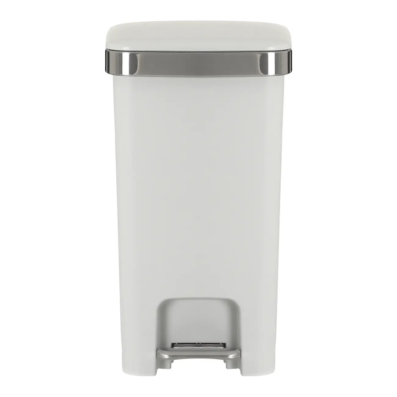 LIXEIRA COM PEDAL 15 L DAY USE - BRANCO/INOX - Foto 2