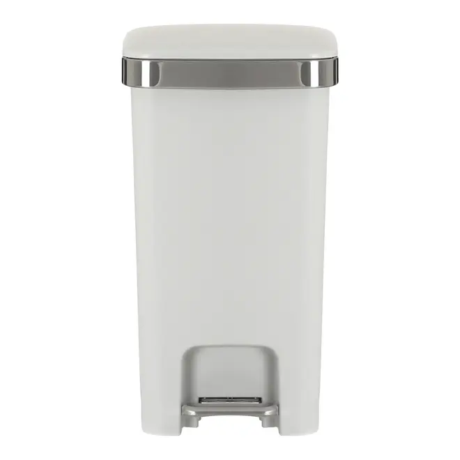 LIXEIRA COM PEDAL 15 L DAY USE - BRANCO/INOX - Foto 2
