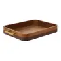 BANDEJA 42 CM X 27 CM ACÁCIA LORD - ACÁCIA/OURO VELHO - Foto 2