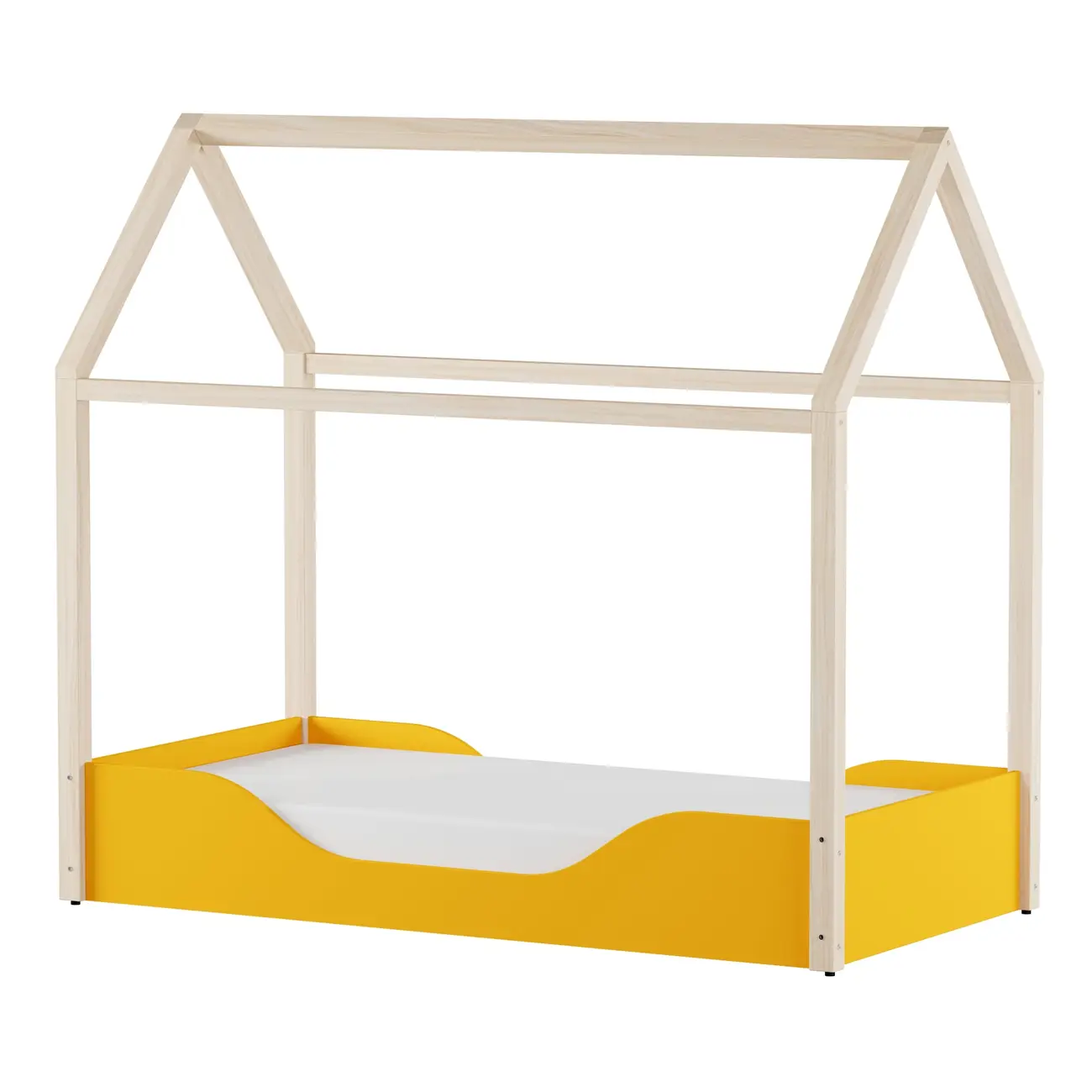 CAMA MONTESSORI JÚNIOR 78 CM PIN PLAY - BANANA/NATURAL WASHED - Foto 8