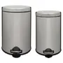 LIXEIRA COM PEDAL 12 L HOYT - INOX/PRETO - Foto 4