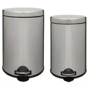 LIXEIRA COM PEDAL 12 L HOYT - INOX/PRETO - Foto 4