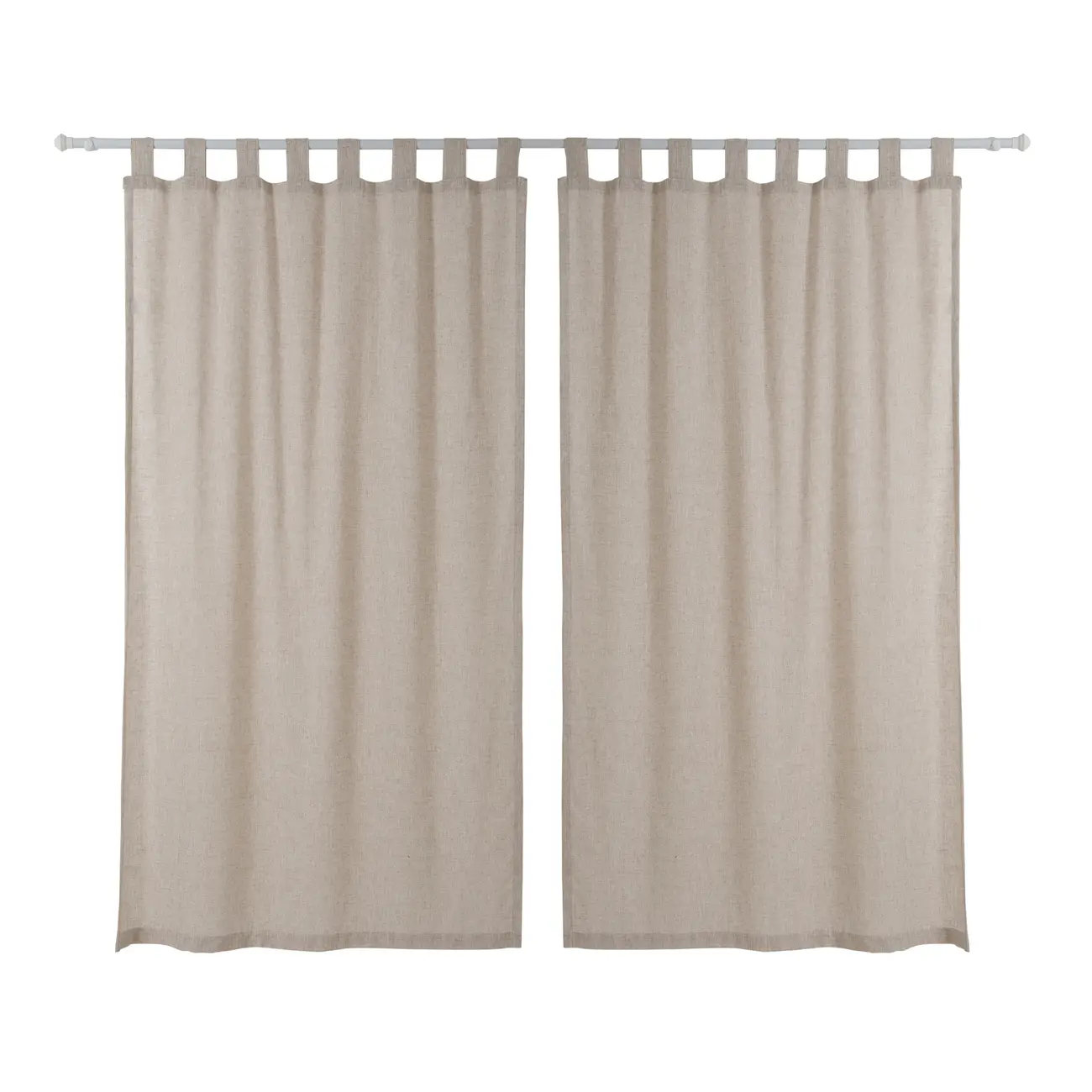CORTINA 2 PEÇAS 1,30 M X 2,30 M FENESTRADA - NATURAL/BEGE - Foto 1