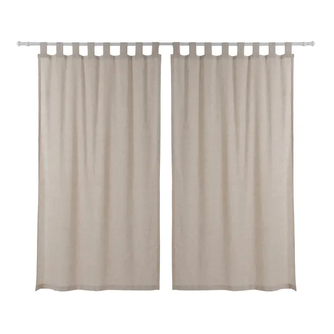 CORTINA 2 PEÇAS 1,30 M X 2,30 M FENESTRADA - NATURAL/BEGE - Foto 1