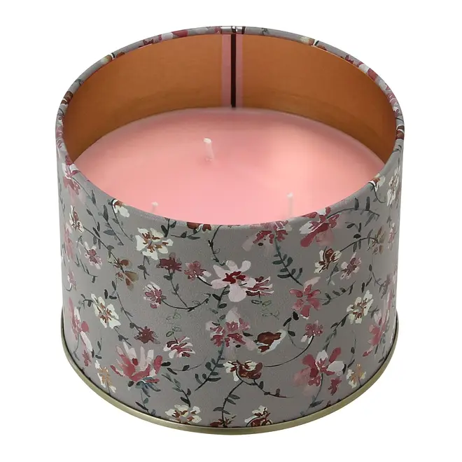 VELA PERFUMADA POTE PÊRA E FLORE DE MAGNÓLIA AQUARELLE - CINZA PROVENCE/MULTICOR - Foto 4