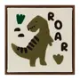 QUADRO 30 CM X 30 CM REX ROAR - CASTANHO/ENGLISH GREEN - Foto 1