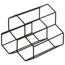 PRETO - PORTA-GARRAFAS PARA 3 STRUCTURE HEX