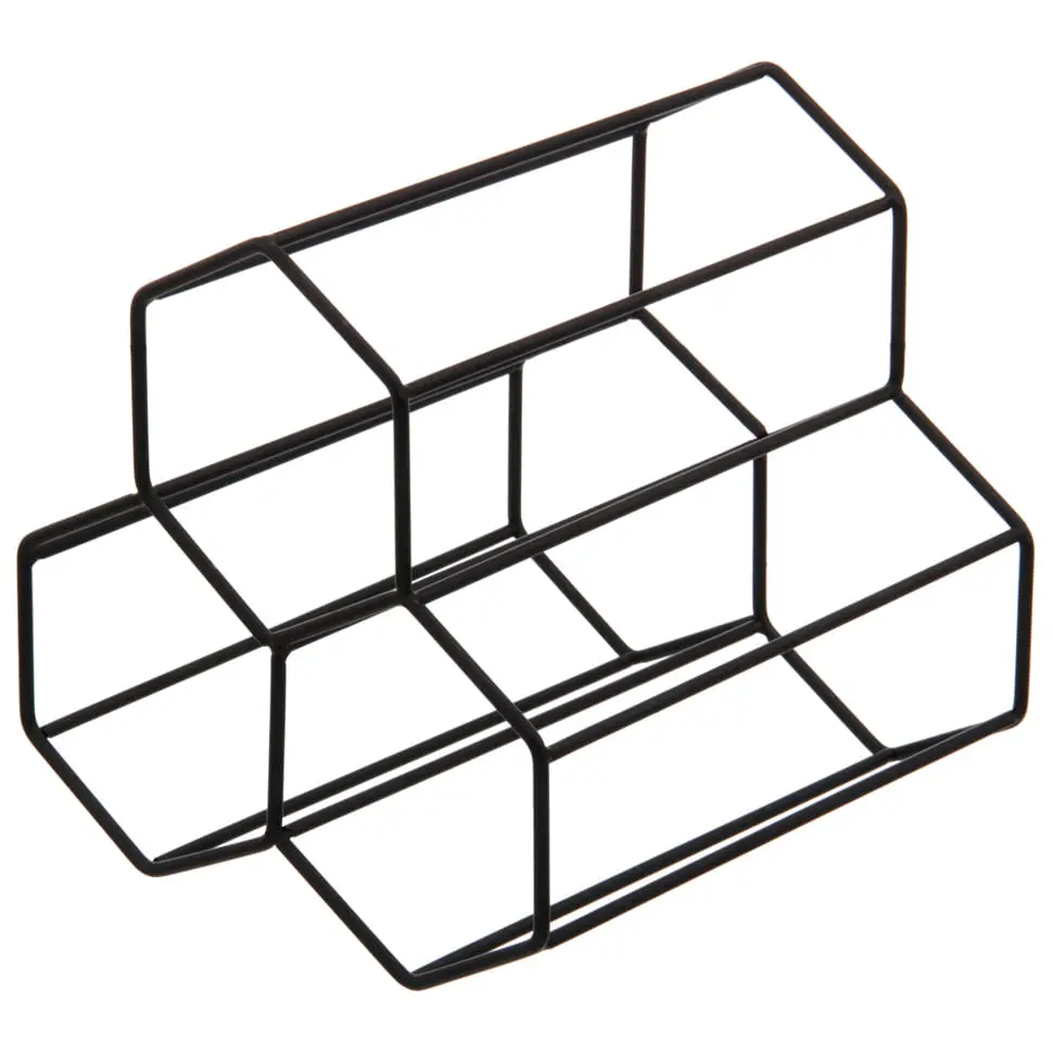 PORTA-GARRAFAS PARA 3 STRUCTURE HEX - PRETO - Foto 1