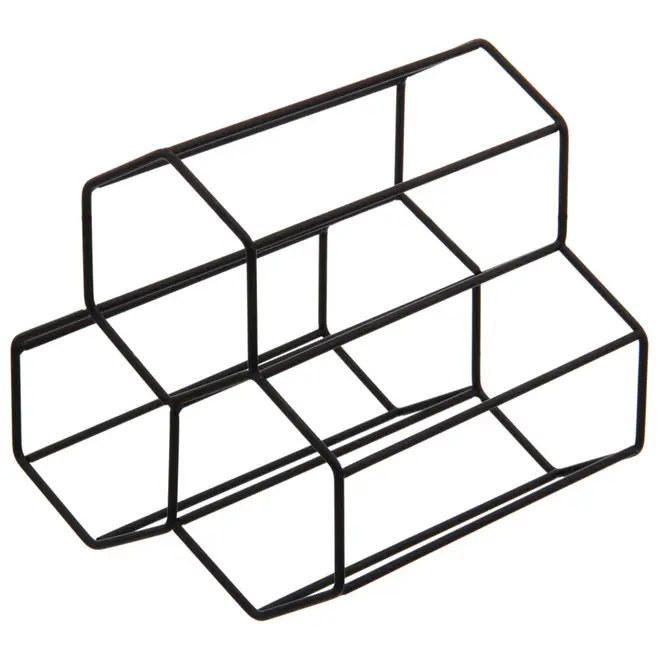 PORTA-GARRAFAS PARA 3 STRUCTURE HEX - PRETO - Foto 1