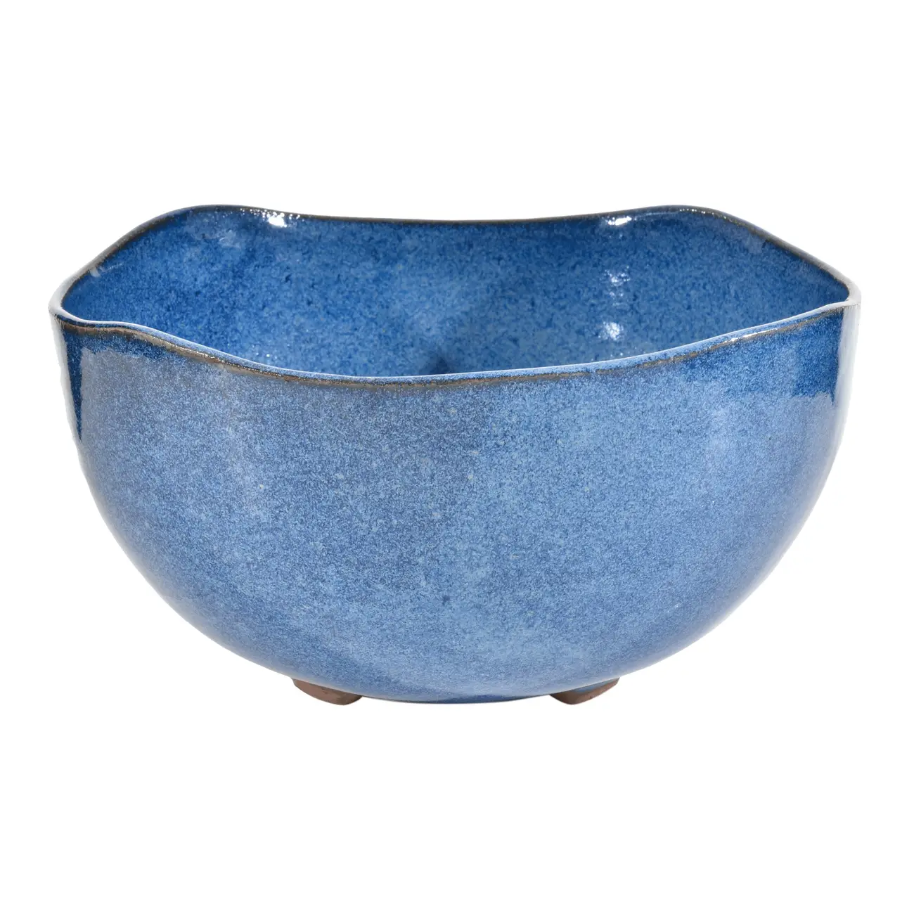 SALADEIRA ALTA 22 CM JITIRANA - AZUL HISTÓRIO/ARGILA - Foto 1