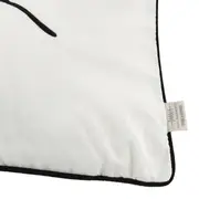 ALMOFADA AMOR LIVRE 60 CM X 30 CM MANUSCRITO - OFF WHITE/PRETO - Foto 4