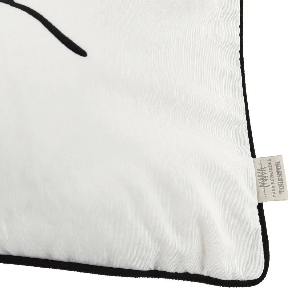 ALMOFADA AMOR LIVRE 60 CM X 30 CM MANUSCRITO - OFF WHITE/PRETO - Foto 4