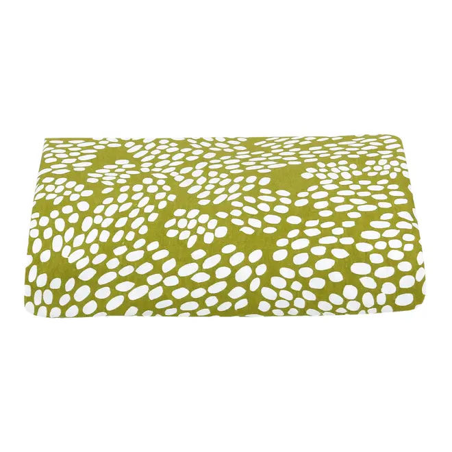 LENÇOL COM ELÁSTICO SOLTEIRO 88 CM X 1,88 M X 30 CM DA HORTINHA - ERVA MATE/OFF WHITE - Foto 1