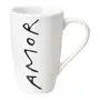 CANECA 400 ML LIVRO EM LOUÇAS AMOR - BRANCO/PRETO - Foto 1