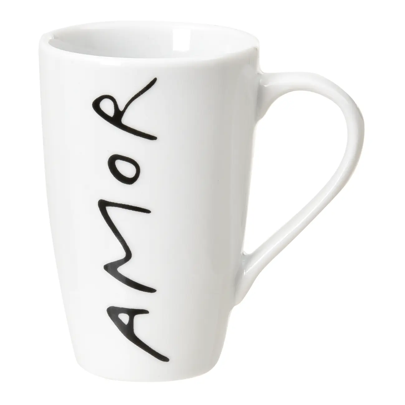 CANECA 400 ML LIVRO EM LOUÇAS AMOR - BRANCO/PRETO - Foto 1