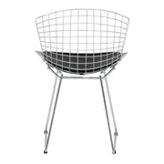 CADEIRA COM ALMOFADA BERTOIA - CROMADO/PRETO - Foto 5