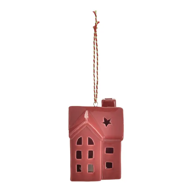PINGENTE MINI CASA LED 7 CM HOHO HOME - VERMELHO HINDU - Foto 1