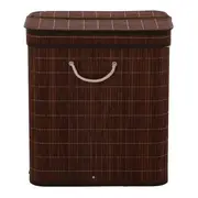 CESTO PARA ROUPAS COM DIVISÓRIA 53 CM X 60 CM X 35 CM BUKA - MARROM/BEGE - Foto 1