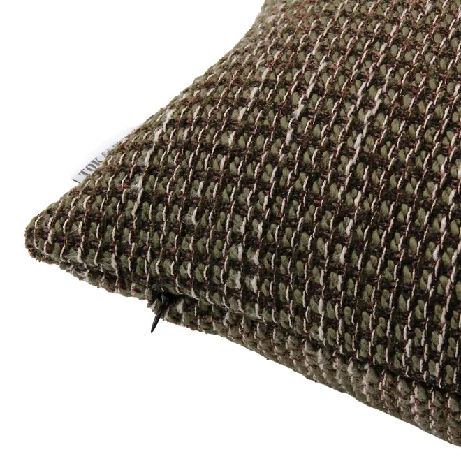ALMOFADA 50 CM X 30 CM NUMNAH - TANINO/LODEN GREEN - Foto 4
