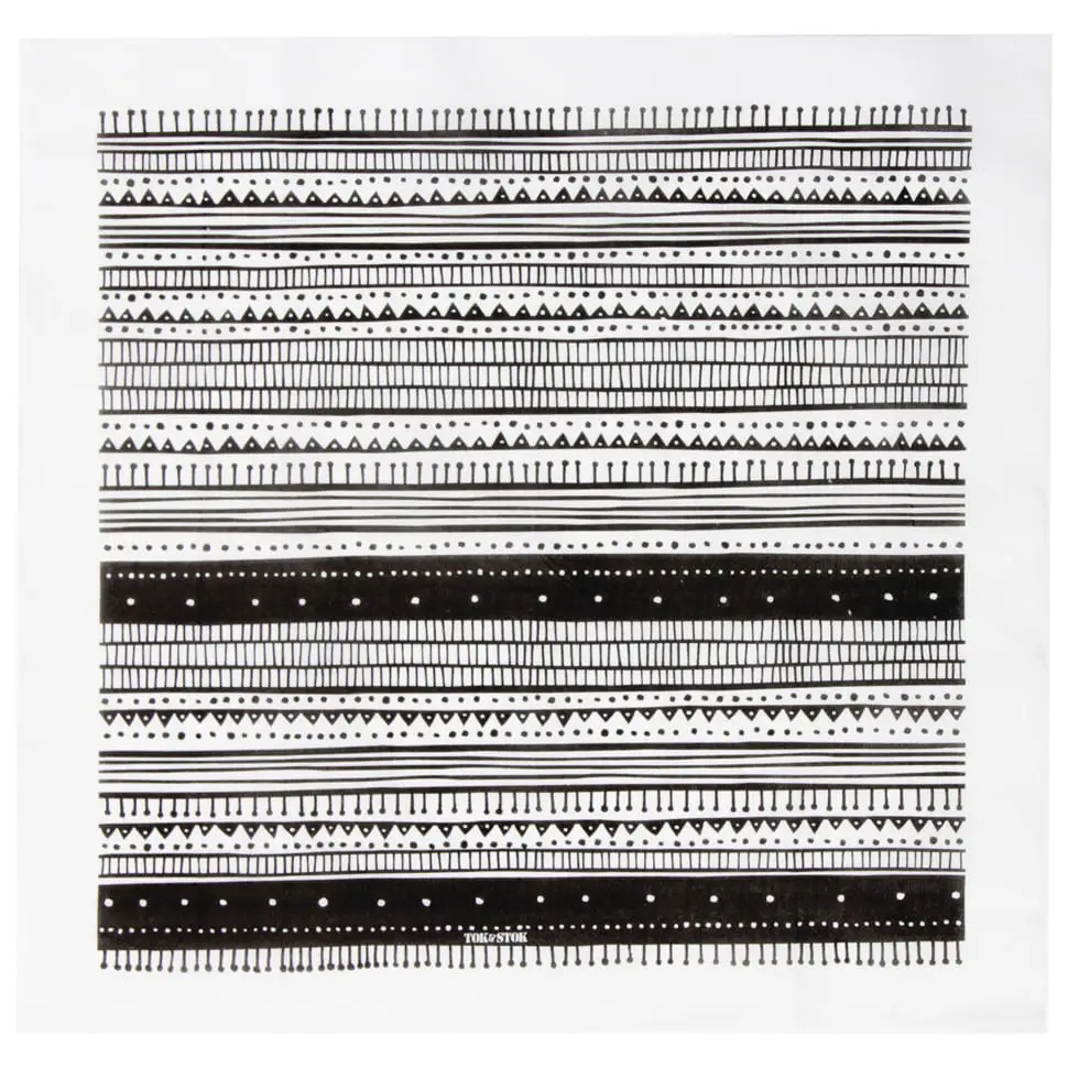 GUARDANAPO 39 CM X 39 CM PACOTE COM 20 PEÇAS MIREMBA - BRANCO/PRETO - Foto 3